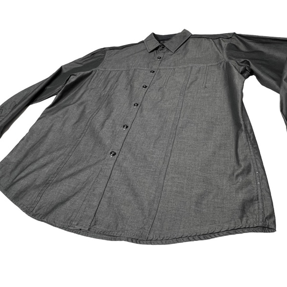 INC International Concepts Dark Grey Button Down Long Sleeve Men's Shirt Size L - Picture 10 of 16